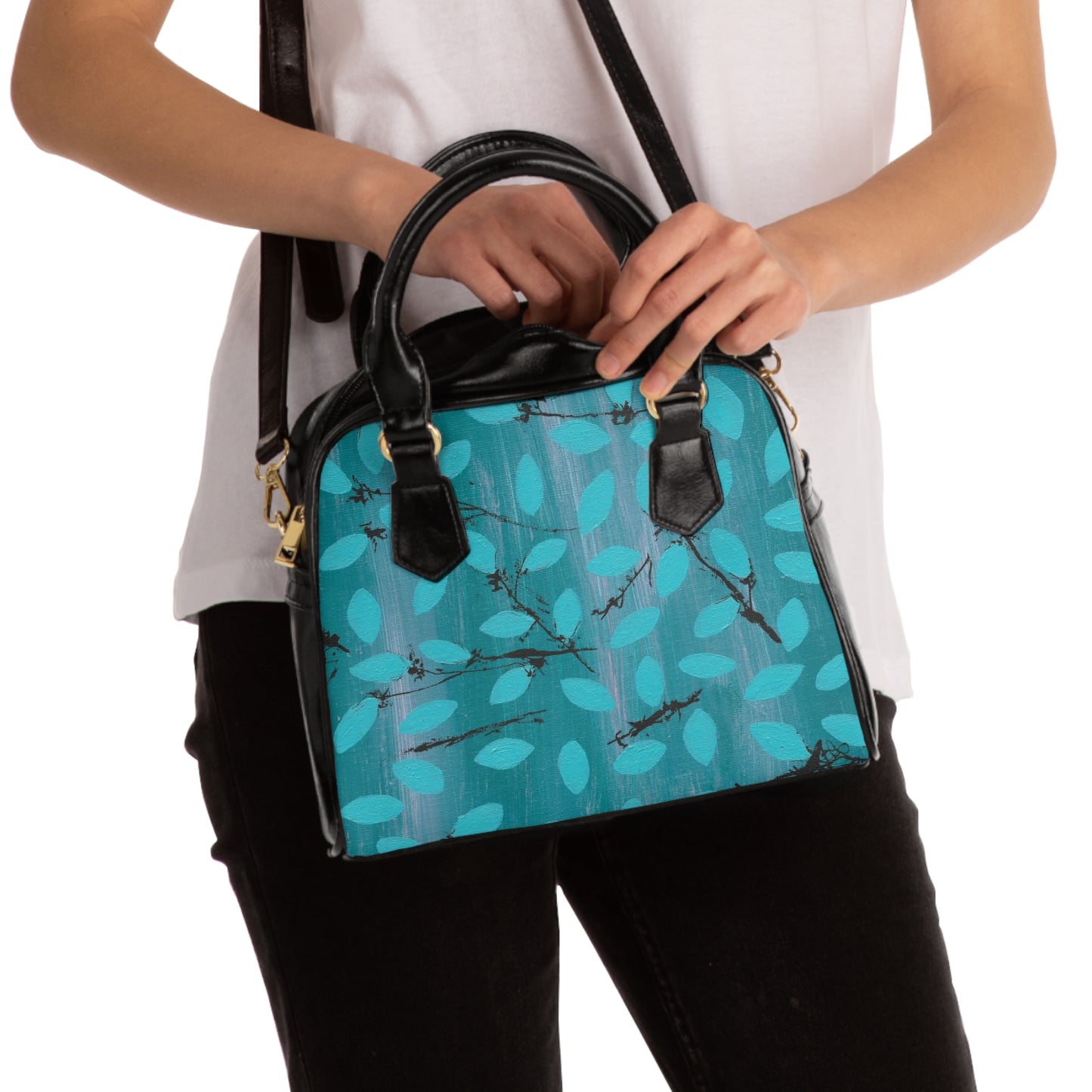 Elegant Floral Shoulder Handbag – Stylish and Functional Tote for Everyday Use