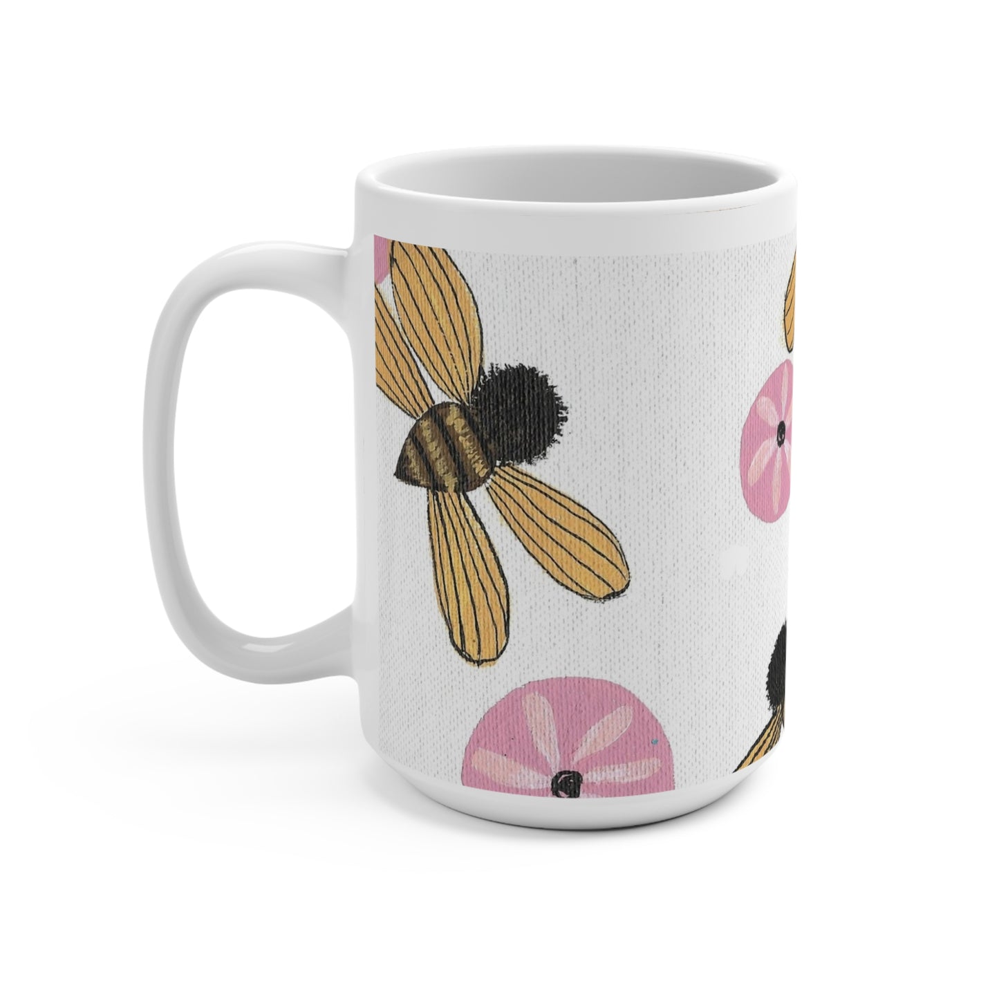 Bee & Flower 15oz Mug - Perfect Gift for Nature Lovers