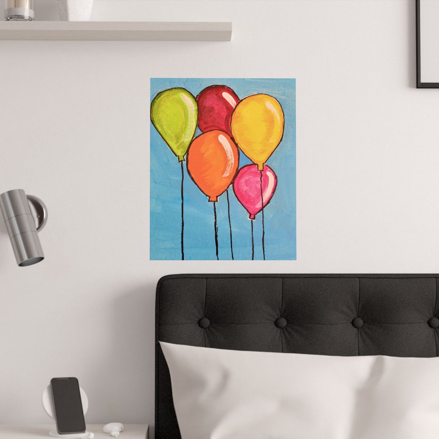 Colorful Balloon Satin Poster - Brighten Your Space, Perfect for Celebrations & Kids' Rooms