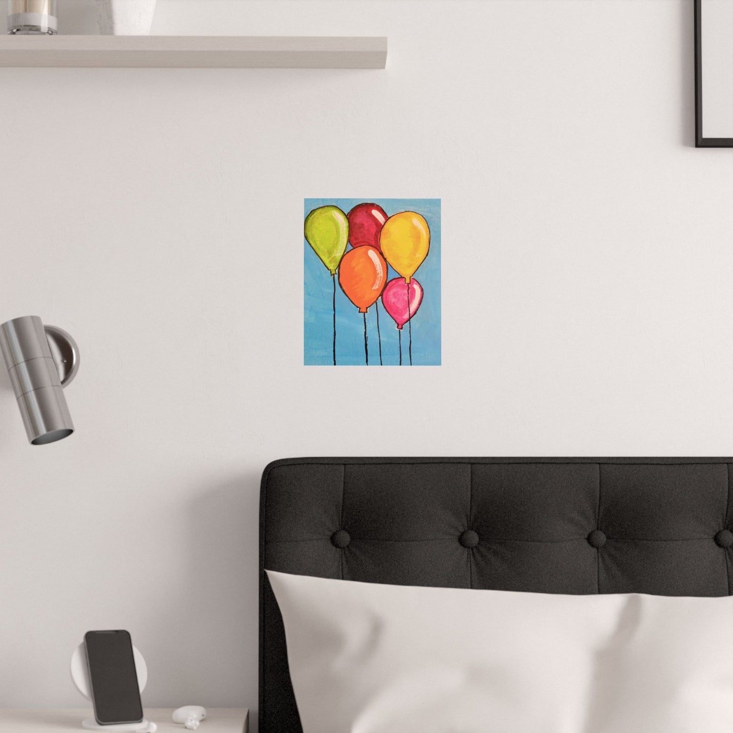 Colorful Balloon Satin Poster - Brighten Your Space, Perfect for Celebrations & Kids' Rooms