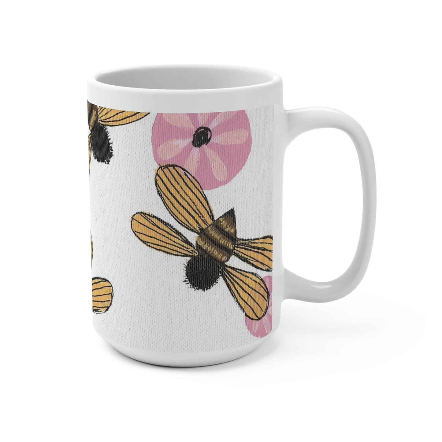 Bee & Flower 15oz Mug - Perfect Gift for Nature Lovers