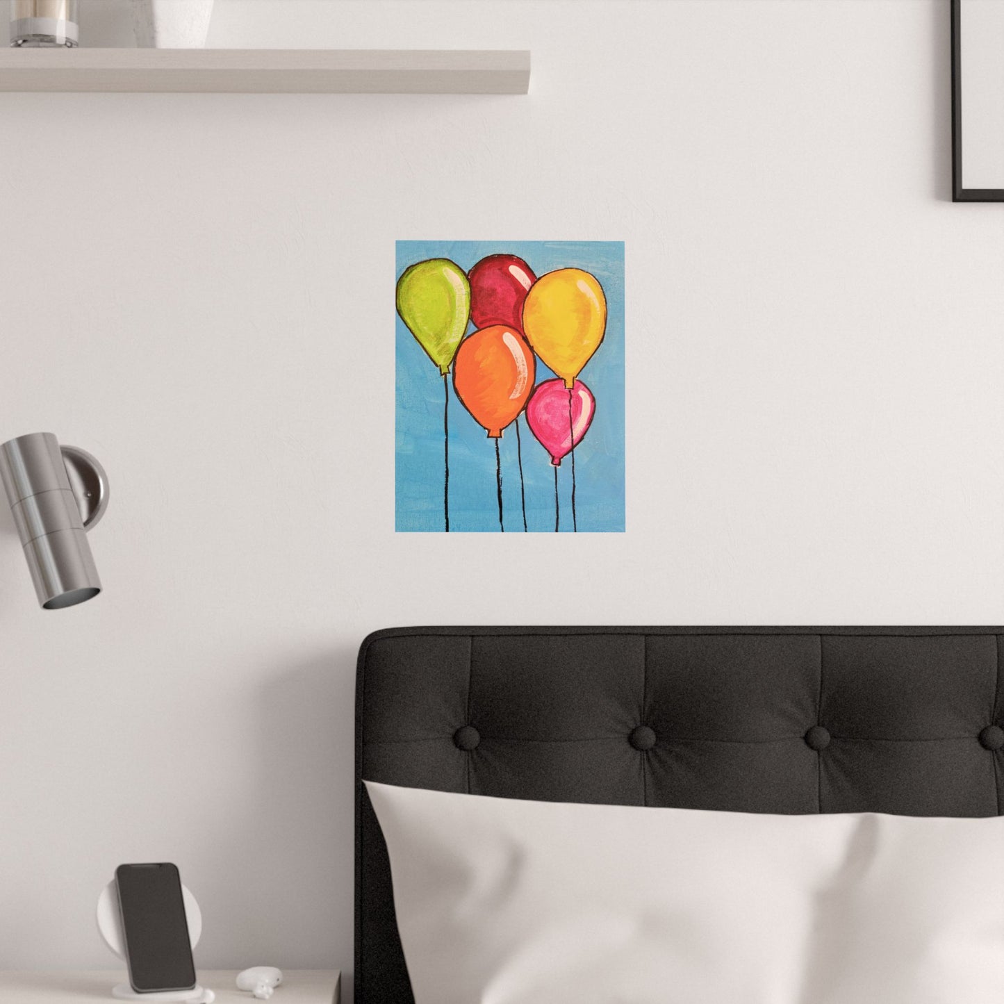 Colorful Balloon Satin Poster - Brighten Your Space, Perfect for Celebrations & Kids' Rooms